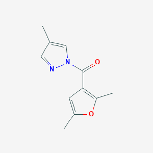 molecular formula C11H12N2O2 B3597213 (2,5-DIMETHYL-3-FURYL)(4-METHYL-1H-PYRAZOL-1-YL)METHANONE 