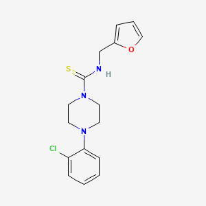 4-(2-chlorophenyl)-N-(2-furylmethyl)-1-piperazinecarbothioamide