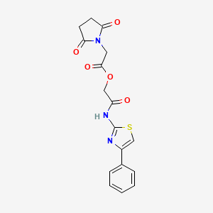 [(4-PHENYL-1,3-THIAZOL-2-YL)CARBAMOYL]METHYL 2-(2,5-DIOXOPYRROLIDIN-1-YL)ACETATE