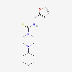 molecular formula C16H25N3OS B3597267 4-cyclohexyl-N-(furan-2-ylmethyl)piperazine-1-carbothioamide 