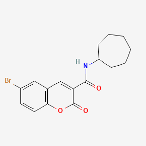 6-bromo-N-cycloheptyl-2-oxo-2H-chromene-3-carboxamide