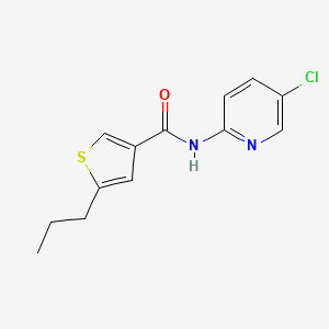 molecular formula C13H13ClN2OS B3597285 N-(5-chloropyridin-2-yl)-5-propylthiophene-3-carboxamide 