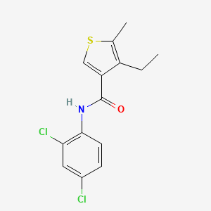 molecular formula C14H13Cl2NOS B3597324 N-(2,4-dichlorophenyl)-4-ethyl-5-methylthiophene-3-carboxamide 