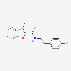 N-[2-(4-chlorophenyl)ethyl]-3-methyl-1-benzofuran-2-carboxamide