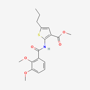 molecular formula C18H21NO5S B3597382 methyl 2-[(2,3-dimethoxybenzoyl)amino]-5-propyl-3-thiophenecarboxylate 