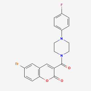 molecular formula C20H16BrFN2O3 B3597389 6-BROMO-3-[4-(4-FLUOROPHENYL)PIPERAZINE-1-CARBONYL]-2H-CHROMEN-2-ONE 