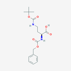 molecular formula C17H24N2O6 B035974 (S)-2-(((苄氧羰基)氨基)-4-((叔丁氧羰基)氨基)丁酸 CAS No. 49855-91-6