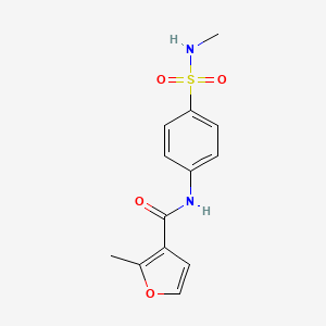 molecular formula C13H14N2O4S B3597412 2-methyl-N-[4-(methylsulfamoyl)phenyl]furan-3-carboxamide 