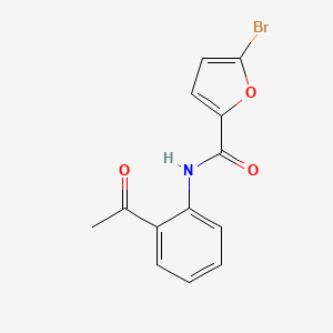 molecular formula C13H10BrNO3 B3597419 N-(2-acetylphenyl)-5-bromofuran-2-carboxamide 