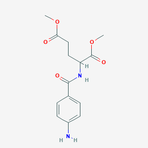 molecular formula C14H18N2O5 B3597459 Dimethyl 2-[(4-aminobenzoyl)amino]pentanedioate 