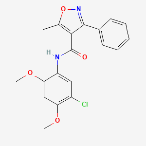 N-(5-chloro-2,4-dimethoxyphenyl)-5-methyl-3-phenyl-4-isoxazolecarboxamide