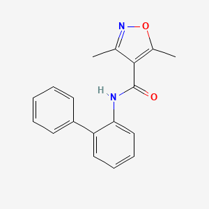 molecular formula C18H16N2O2 B3597486 N-2-biphenylyl-3,5-dimethyl-4-isoxazolecarboxamide 