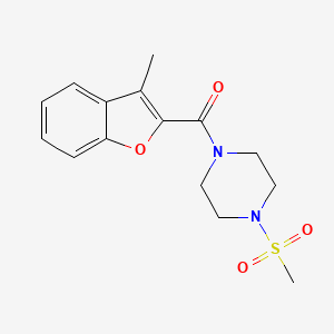 (3-METHYL-1-BENZOFURAN-2-YL)[4-(METHYLSULFONYL)PIPERAZINO]METHANONE