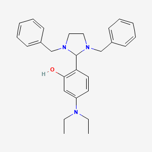 molecular formula C27H33N3O B3597615 2-(1,3-dibenzylimidazolidin-2-yl)-5-(diethylamino)phenol 