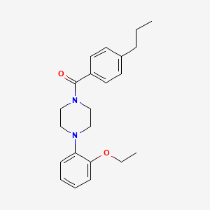 molecular formula C22H28N2O2 B3597627 [4-(2-ETHOXYPHENYL)PIPERAZINO](4-PROPYLPHENYL)METHANONE 