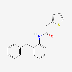 molecular formula C19H17NOS B3597636 N-(2-benzylphenyl)-2-(thiophen-2-yl)acetamide 