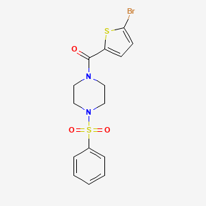 (5-BROMO-2-THIENYL)[4-(PHENYLSULFONYL)PIPERAZINO]METHANONE