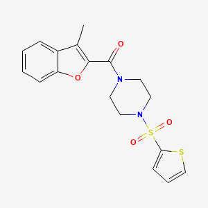 (3-METHYL-1-BENZOFURAN-2-YL)[4-(2-THIENYLSULFONYL)PIPERAZINO]METHANONE