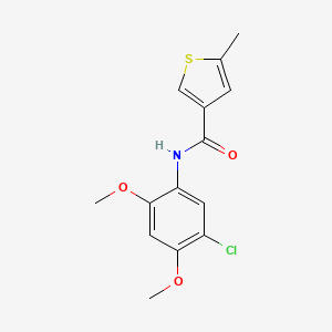 molecular formula C14H14ClNO3S B3597683 N-(5-chloro-2,4-dimethoxyphenyl)-5-methyl-3-thiophenecarboxamide 