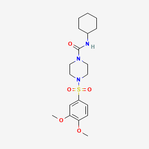 N-cyclohexyl-4-[(3,4-dimethoxyphenyl)sulfonyl]-1-piperazinecarboxamide