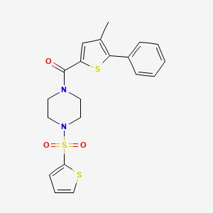 molecular formula C20H20N2O3S3 B3597711 (4-METHYL-5-PHENYL-2-THIENYL)[4-(2-THIENYLSULFONYL)PIPERAZINO]METHANONE 