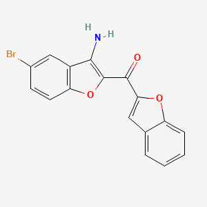 molecular formula C17H10BrNO3 B3597721 (3-amino-5-bromo-1-benzofuran-2-yl)(1-benzofuran-2-yl)methanone 