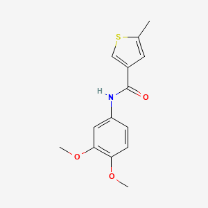 molecular formula C14H15NO3S B3597725 N-(3,4-dimethoxyphenyl)-5-methyl-3-thiophenecarboxamide 