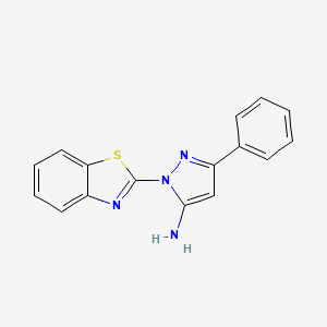 molecular formula C16H12N4S B3597750 1-(1,3-benzothiazol-2-yl)-3-phenyl-1H-pyrazol-5-amine CAS No. 73599-33-4