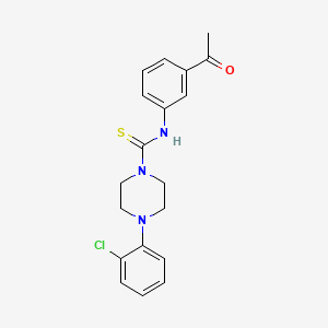 molecular formula C19H20ClN3OS B3597759 N-(3-acetylphenyl)-4-(2-chlorophenyl)-1-piperazinecarbothioamide 