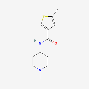 molecular formula C12H18N2OS B3597761 5-methyl-N-(1-methylpiperidin-4-yl)thiophene-3-carboxamide 