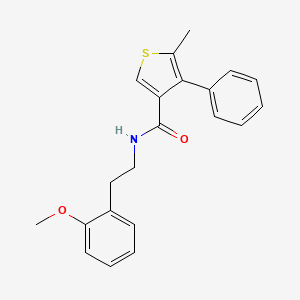 molecular formula C21H21NO2S B3597804 N-[2-(2-methoxyphenyl)ethyl]-5-methyl-4-phenylthiophene-3-carboxamide 