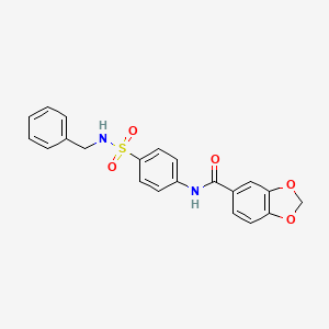 N-[4-(benzylsulfamoyl)phenyl]-1,3-benzodioxole-5-carboxamide