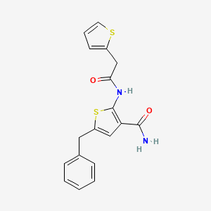 molecular formula C18H16N2O2S2 B3597831 5-BENZYL-2-{[2-(2-THIENYL)ACETYL]AMINO}-3-THIOPHENECARBOXAMIDE 