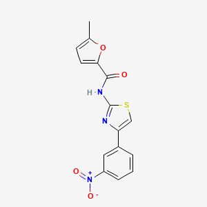 5-methyl-N-[4-(3-nitrophenyl)-1,3-thiazol-2-yl]furan-2-carboxamide