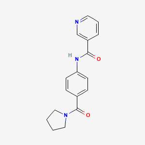 N-[4-(pyrrolidine-1-carbonyl)phenyl]pyridine-3-carboxamide