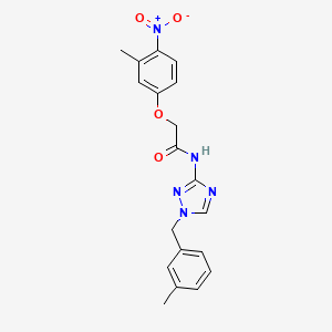 molecular formula C19H19N5O4 B3597896 N-[1-(3-methylbenzyl)-1H-1,2,4-triazol-3-yl]-2-(3-methyl-4-nitrophenoxy)acetamide 