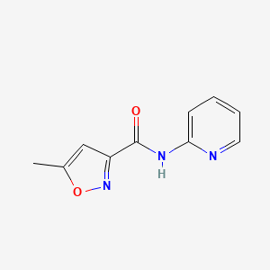 molecular formula C10H9N3O2 B3597904 5-METHYL-N-(PYRIDIN-2-YL)-12-OXAZOLE-3-CARBOXAMIDE 