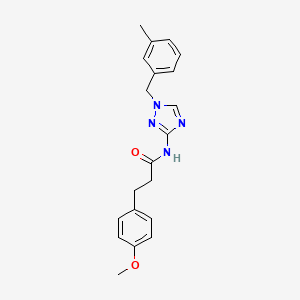 molecular formula C20H22N4O2 B3597914 3-(4-methoxyphenyl)-N-[1-(3-methylbenzyl)-1H-1,2,4-triazol-3-yl]propanamide 