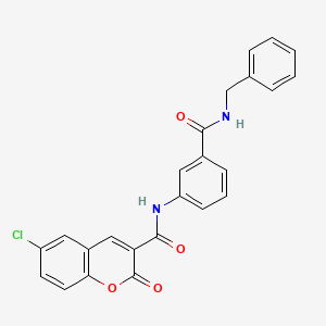 molecular formula C24H17ClN2O4 B3597934 N-{3-[(benzylamino)carbonyl]phenyl}-6-chloro-2-oxo-2H-chromene-3-carboxamide 