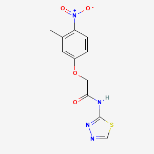 2-(3-methyl-4-nitrophenoxy)-N-(1,3,4-thiadiazol-2-yl)acetamide