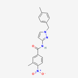 3-METHYL-N-{1-[(4-METHYLPHENYL)METHYL]-1H-PYRAZOL-3-YL}-4-NITROBENZAMIDE