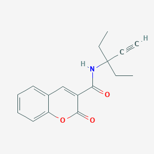 molecular formula C17H17NO3 B3597955 N-(3-ethylpent-1-yn-3-yl)-2-oxo-2H-chromene-3-carboxamide 