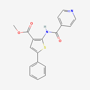 molecular formula C18H14N2O3S B3597963 methyl 2-(isonicotinoylamino)-5-phenyl-3-thiophenecarboxylate 