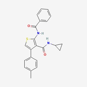 molecular formula C22H20N2O2S B3597965 2-benzamido-N-cyclopropyl-4-(4-methylphenyl)thiophene-3-carboxamide 