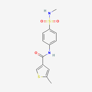 molecular formula C13H14N2O3S2 B3598003 5-methyl-N-[4-(methylsulfamoyl)phenyl]thiophene-3-carboxamide 