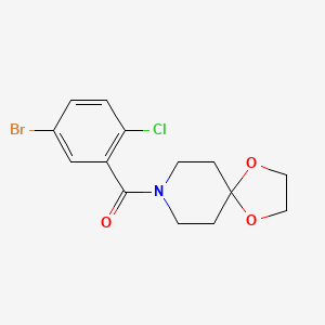 molecular formula C14H15BrClNO3 B3598011 8-(5-bromo-2-chlorobenzoyl)-1,4-dioxa-8-azaspiro[4.5]decane 