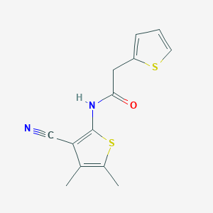 N-(3-cyano-4,5-dimethylthiophen-2-yl)-2-(thiophen-2-yl)acetamide