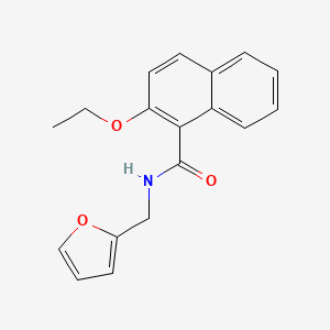 molecular formula C18H17NO3 B3598062 2-ethoxy-N-(2-furylmethyl)-1-naphthamide 