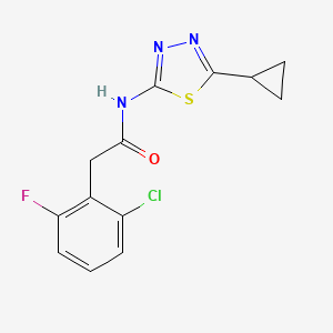 molecular formula C13H11ClFN3OS B3598063 2-(2-chloro-6-fluorophenyl)-N-(5-cyclopropyl-1,3,4-thiadiazol-2-yl)acetamide 