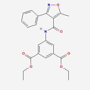 molecular formula C23H22N2O6 B3598092 diethyl 5-{[(5-methyl-3-phenyl-4-isoxazolyl)carbonyl]amino}isophthalate 